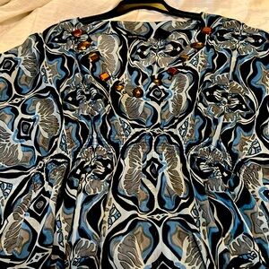 Blue and gray blouse